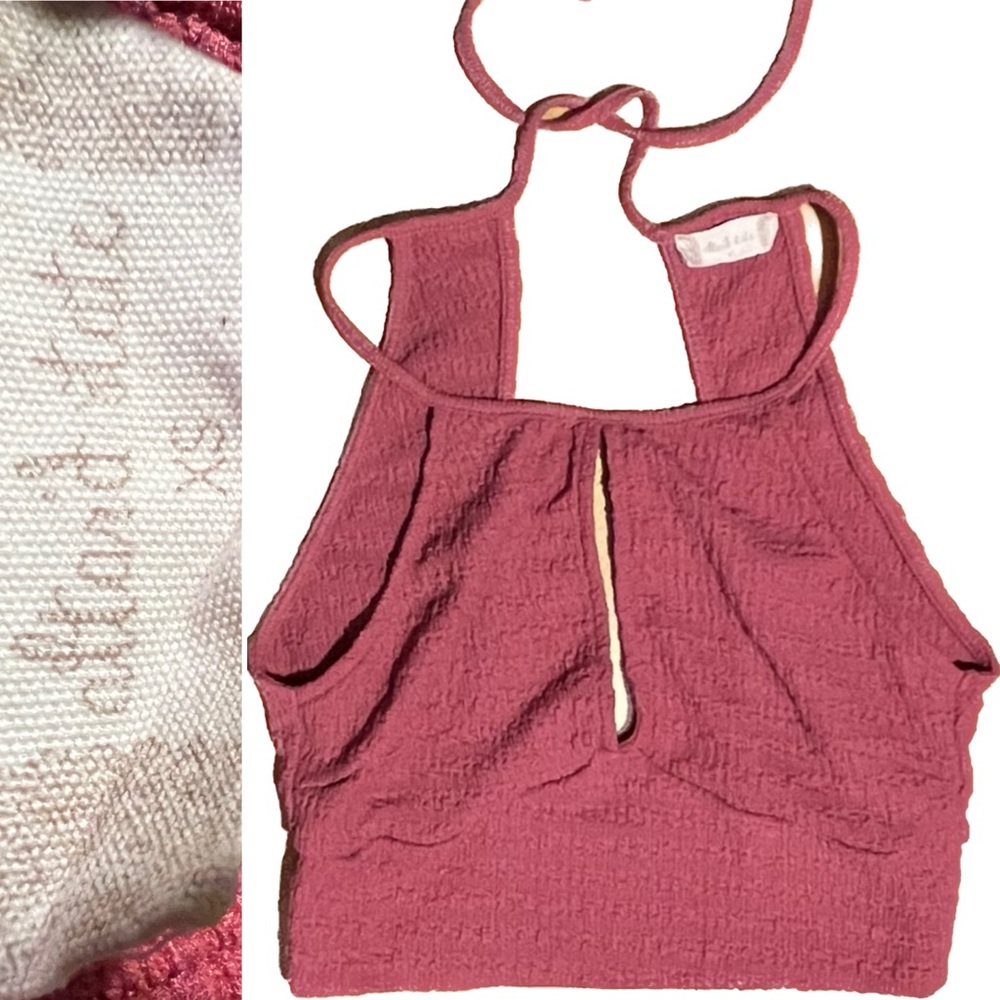 Altar’d State Salmon Peekaboo Crop Top | Size XS